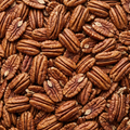 Shelled pecan halves filling a square frame